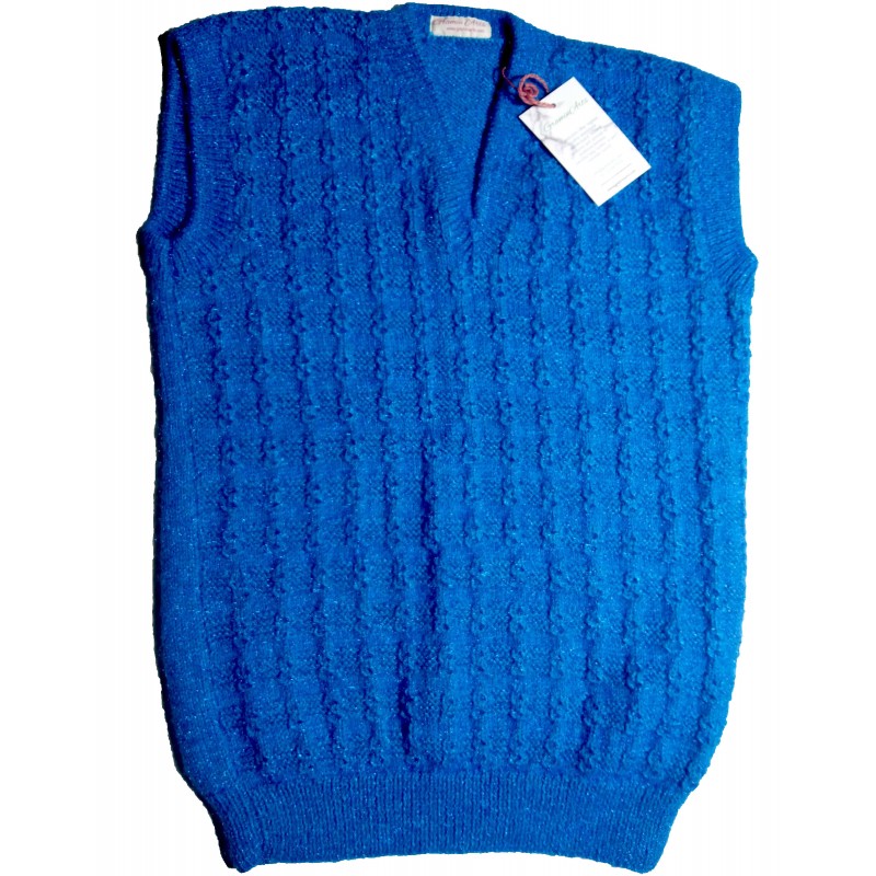 Blue color handmade woolen beautiful and high-quality hand knitted ...