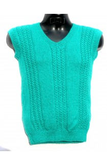 GraminArts new desing woolen handmade  light Green color Sleeveless sweater for men