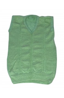 Light Green handmade woolen sleevless sweater free size for Men
