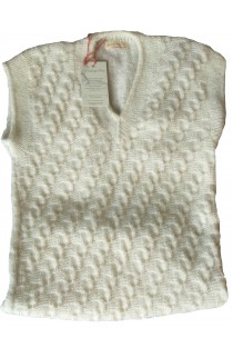 GraminArts Half sweater for men handmade woolen white color