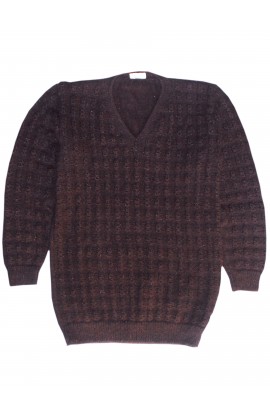 Graminarts Handmade Solid Chocolate Woollen Sweater For Men 