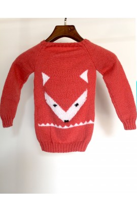Woonie Knit Beautiful Design Graminarts Full Sleeve Handmade Baby Boy Sweater- Violet Red										