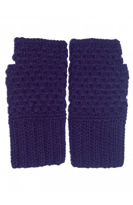 Beautiful Single Beautiful Blue Colour Yarn Handmade  Fingerless Gloves