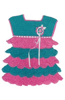 Handmade Graminarts Thread Crochet Baby Summer Frock 