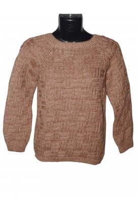 Beautiful Handmade Graminarts Knitted Pullover In Sepia Color For Women/Girls