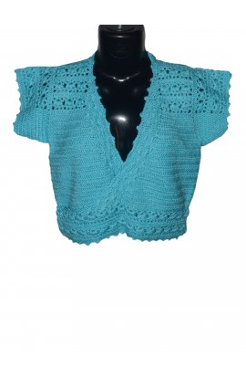 Unique Surplice Neck With Maya color Woolen Crop Top Sweater For Women/Girls