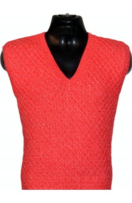 Beautiful Salmon Color Woollen Handmade Graminarts Sweater For Men