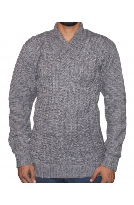 Stylish Look With Shawl Neck For Men Graminarts Handmade Woollen Sweater