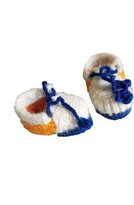 Lovely Soft Pair Of Boots Baby Boys Handmade Woolen Crochet Design