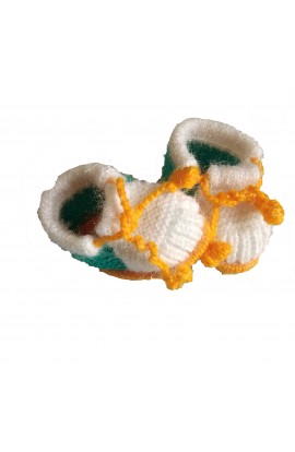 Graminarts Handmade Woolen Crochet  Beautiful Baby Booties Size ( 6 - 12 M )