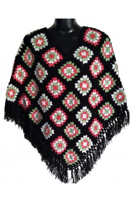 Graminarts Handmade Multicolor Woolen Poncho For Girls/Women