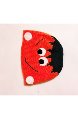 Handmade Unique Face Design Crochet Woolen Cap For Kids