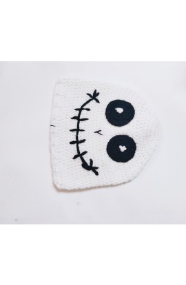 Unique and Beautiful Halloween White Woollen Hand Crochet Cap For Baby Boy
