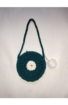 Unique and Beautiful Woolen Handmade Crochet Woolen Circle Bag For Girls/Women