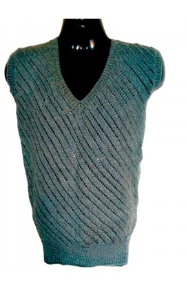Woolen Knitted Handmade Half Pullover Graminarts Men Sweater