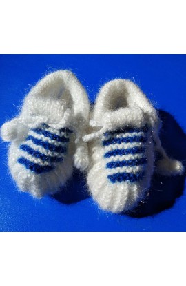 Stylish And Unique Handmade Woolen Baby Booties Size 3 - 6 Month