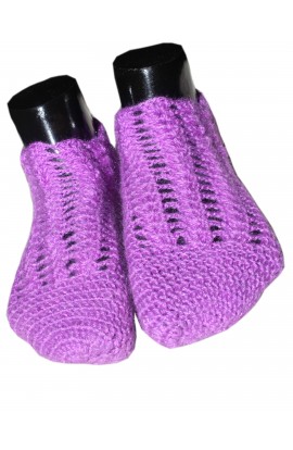 Graminarts Beautiful Woolen Crochet Handmade Self Design Women’s Slipper Socks