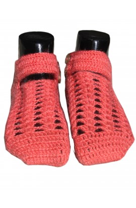Beautiful Handmade Self Design Graminarts Woolen Crochet Women’s Socks 