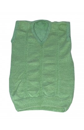 Light Green handmade woolen sleevless sweater free size for Men