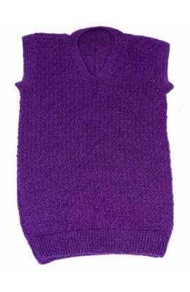 Handmade light Violet color woolen sweater for men with free size