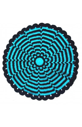Graminarts Handmade Woolen Delusion Effect Round Tablemat