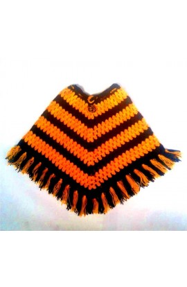 Graminarts Handmade Woolen Crochet Design Poncho For Girls ( 10 -12 Year )