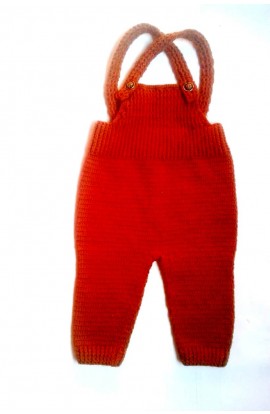 Unique Stylish Brown Dungaree Graminarts Crochet Pant For Baby Boy - ( 2 - 3 ) Year