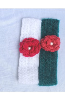 Graminarts Handmade Woolen Crocheted Beautiful Online Hairband For Girls - Pack Of 2