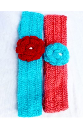 Graminarts Handmade Woolen Hairband For Girls - Pack Of 2