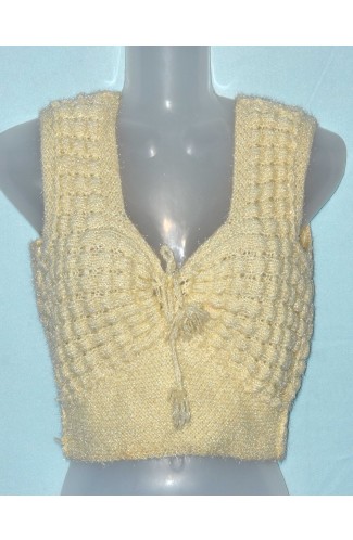 Single color beautiful desing woolen handmade blouse for women free size