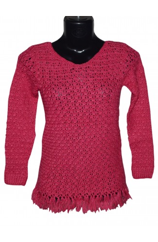 Graminarts Handmade Unique And Beautiful Crochet Woollen Top Pullover For Women/Girl 