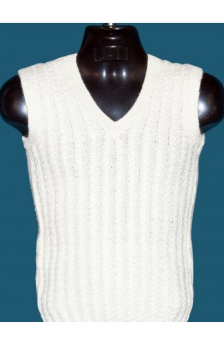 Graminarts Handmade Woollen Pale Goldenrod Color Half Sleeves Sweater For Men