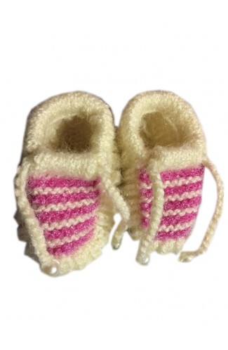 Handmade vardhman woolen baby booties  for 0-1y