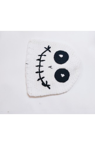 Unique and Beautiful Halloween White Woollen Hand Crochet Cap For Baby Boy