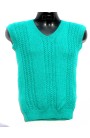 Graminarts New Design Woollen Handmade  Turquoise Color Sleeveless Sweater For Men