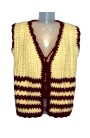 Multi color sleevless woolen handmade cardigan for women