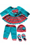 Self Design Round neck party Baby girls Multicolor sweater